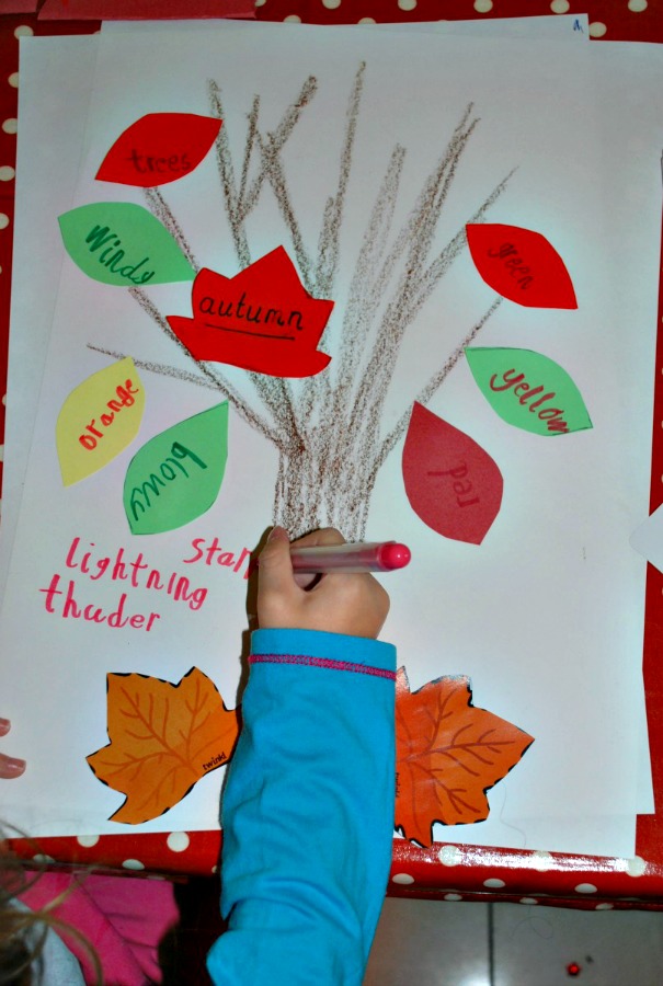 Creating an Autumn Word Tree at home