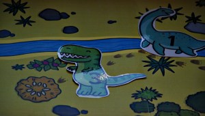 Dinosaur on background