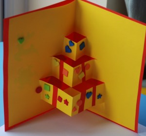 Pile of presents Christmas card