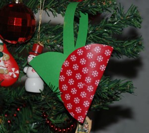 Christmas hanging basket