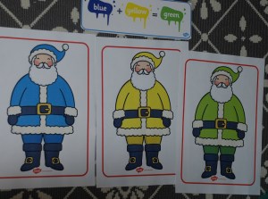 colour mixing santa
