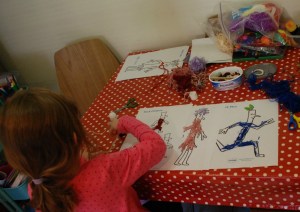 Stick people collages