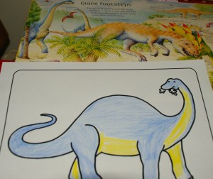 Dino colouring