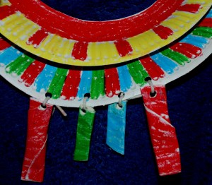 african paper plate necklace 1