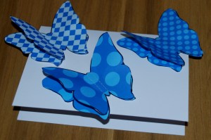 butterfly card blue