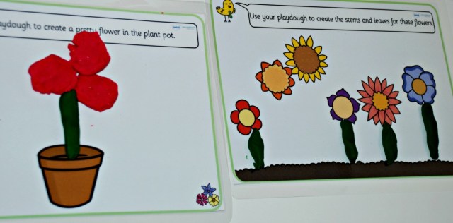 Free to download Twinkl flower Playdough mats