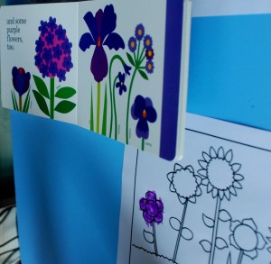 planting a rainbow and colouring page