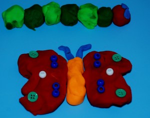 the very hungry caterpillar playdough