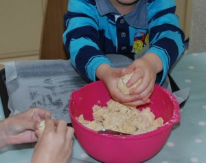 thumbprint cookies rolling balls