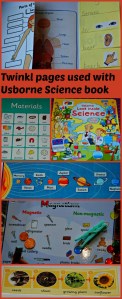 Twinkl pages we used with the Usborne look Inside Science Book