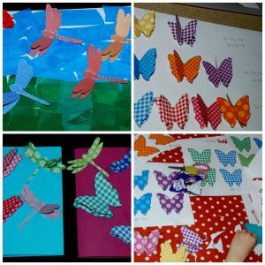 3D dragonfly and 3D butterfly ideas found using templates from Twinkl on ofamilyblog