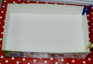 Cereal box used for Hama bead picture