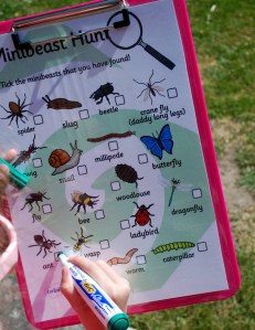Minibeast Hunt in the back garden on ofamilyblog