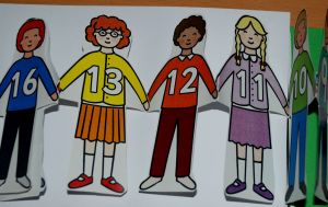 Numbered children included in the Maths lapbook as found on ofmailyblog