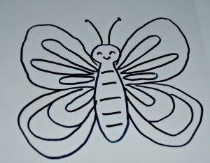 Tracing a picture onto a laminating pouch to make a window picture