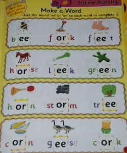 Jolly Phonics activity book another sticker activity