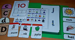 Letter and sound folder using FREE twinkl pages found on ofamilyblog