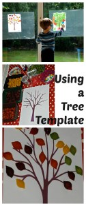 Using a Tree template to encourage young kids to get creative