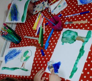 Water colour effect paintings