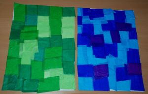 Patchword tissue paper background