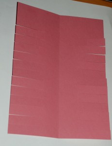 A4 card with flaps cut out
