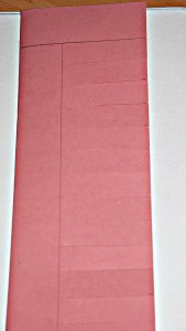 fold A4 card and cut the flaps out