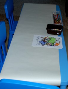 Percy the park Keeper story telling area set up