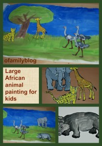 Large African animal painting activity for kids to do
