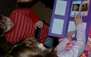 Male and Female animal folder being used by ofamilyblog