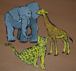 painted african animal colouring pages cut out