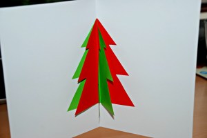 Christmas tree card on ofamilyblog