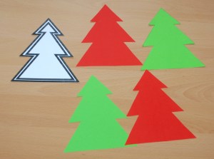 Christmas tree shapes using the Activity village template