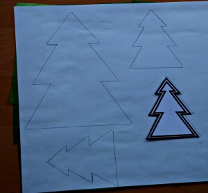 Christmas tree template from Activity village