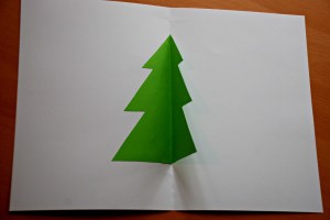 Glue the first half down onto the card