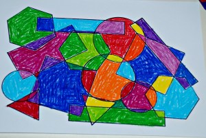 Stencil art project done on ofamilyblog