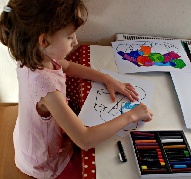 Using Oil pastles is often easier for SPD kids