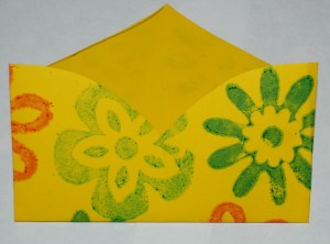 Making an envelope - fold the bottom section up