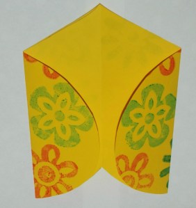 Making your own envelopes - fold the two sides so that they almost touch