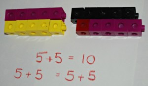Snap cube maths on ofamilyblog