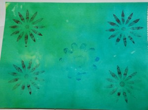 After the bleeding tissue paper and the stamps have been used