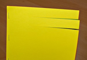 Maths folding aid cutting the strips