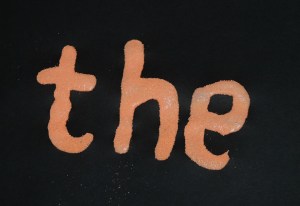 Sand art sight words