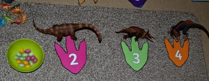 Dinosaur addition set up