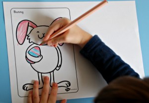 Easter bunny Twinkl colouring images