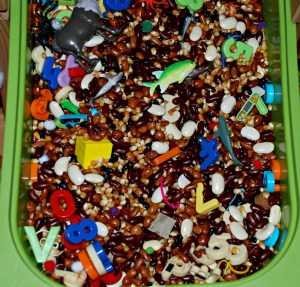 Mixed bean sensory tub
