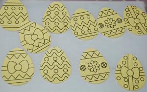 sand art easter egg templates from Baker Ross