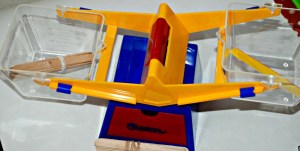 Weighing craft sticks in our Learning Resources scale