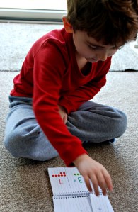 Addition booklet to encourage the idea of balancing the sums