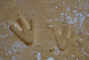 Baking - T-Rex footprint biscuits