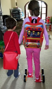 Going on an adventure on their Pedal Go